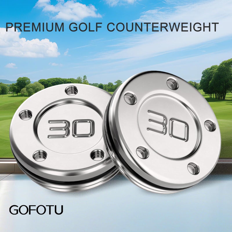 Gofotu 2pcs 30g Golf Custom Weights Compatible with Titleist Scotty Cameron Golf Club Putters Newport No Painting (2pcs 30g) - Image 2